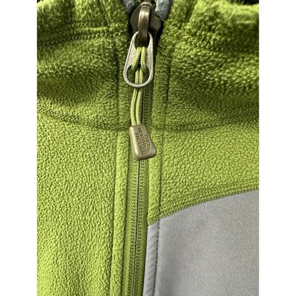 The North Face Men's Fleece Pullover FlashDry Olive Green Sweater Gray Pocket XL - Picture 9 of 10
